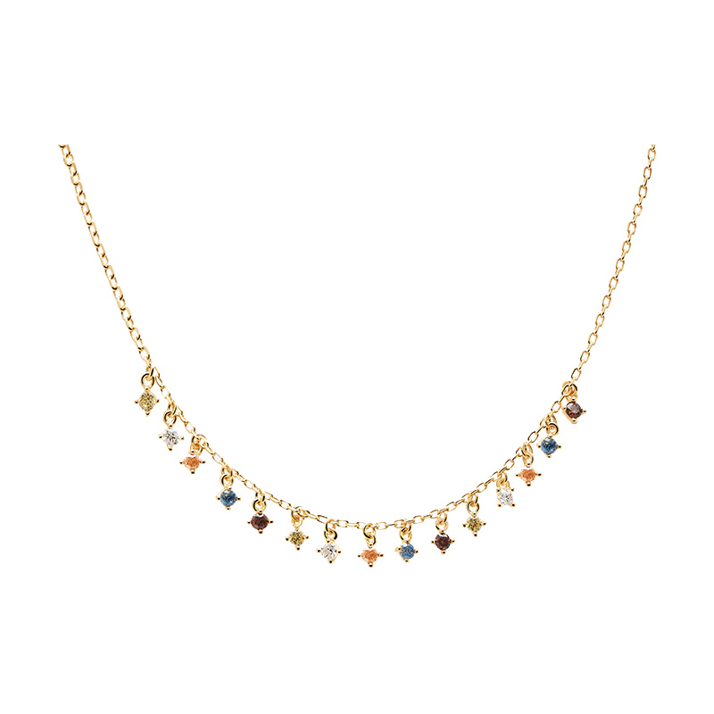 pdpaola流苏彩色宝石女轻奢项链 PDPAOLA海外项链