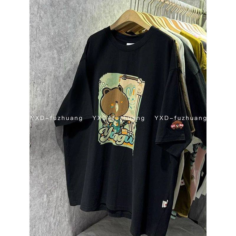 外贸清仓~品牌尾货捡漏潮牌卡通小熊印花纯棉宽松男女短袖T恤上衣,淘宝优惠券,粉丝福利购,淘宝优惠卷