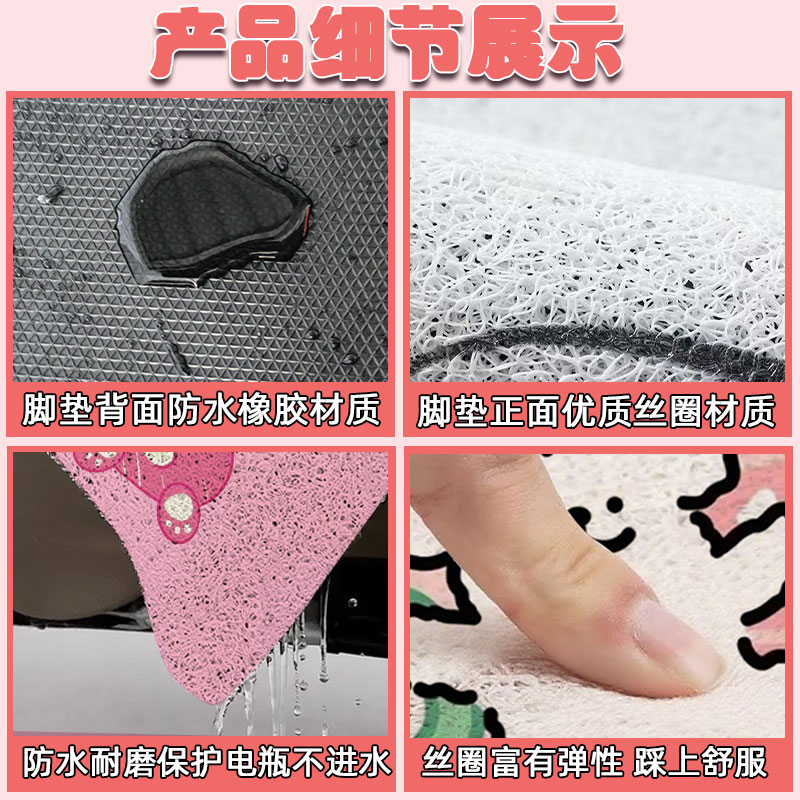 适用小鸟X7电动三轮车脚垫XN1500DZK-4C丝圈防水防滑脚踩垫定制款 - 图1