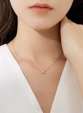 EOLO幸运四叶草镶钻项链