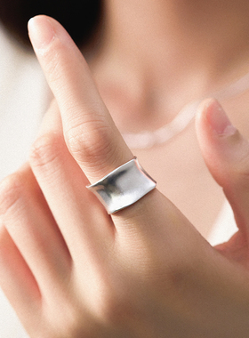 EOLO简约辉光戒指女纯银