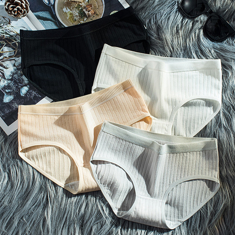 纯棉少女生日系学生抗菌舒适三角裤 闪妖女三角裤