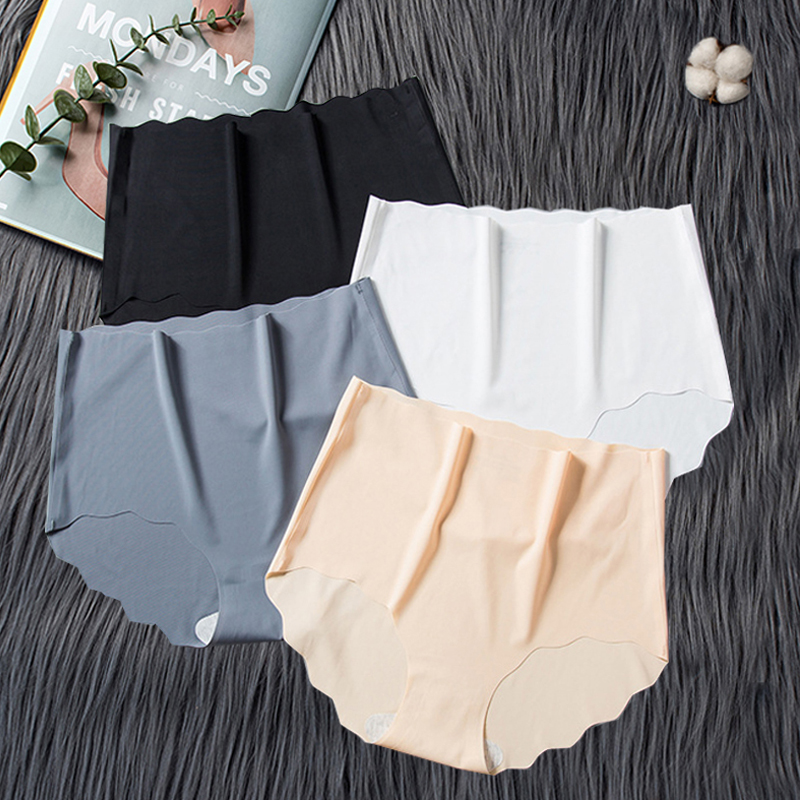 高腰冰丝无痕纯棉裆夏季提臀三角裤 闪妖女三角裤
