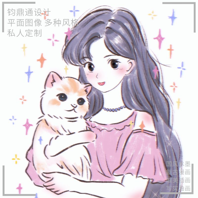 头像定制Ai代画真人照片转动漫图像设计手绘插画卡通漫画情侣约稿 - 图3