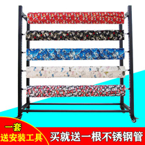 New Products Textile Material Show Shelf Fabric Exhibition Rack Color Card Table Cloth Exhibition Rack Floor Middle Island Shelf Size