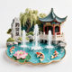 China city 3D embossed metal refrigerator magnet