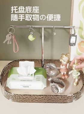 入户门口玄关钥匙收纳摆件桌面置物架放鞋柜上盒子门厅电视柜托盘