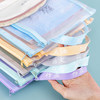 Ultra-thick transparent mesh subject classification file bag