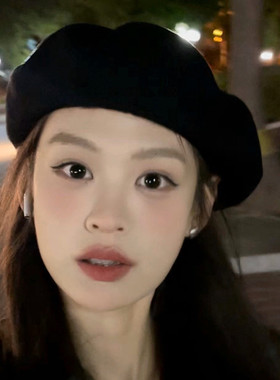 贝雷帽女秋冬显脸小画家帽子
