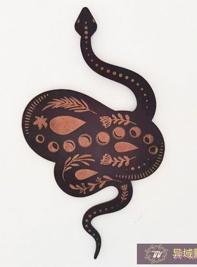 挂墙家居雕刻图案装饰挂件动S物水晶黑色木板