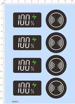 69454 whole edition of glue power wireless charging 3D printing water sticker charging treasure industry design label water sticker