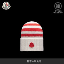 (6-period interest-free) Moncler franchise with male and female striped wool poop cap