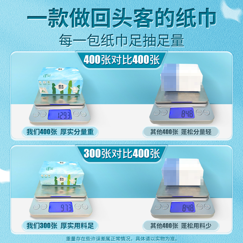 原木日記抽紙大包紙巾家用實惠裝整箱餐巾紙面巾紙擦手紙衛生紙抽_原木日記旗艦店_洗護清潔劑/衛生巾/紙/香薰
