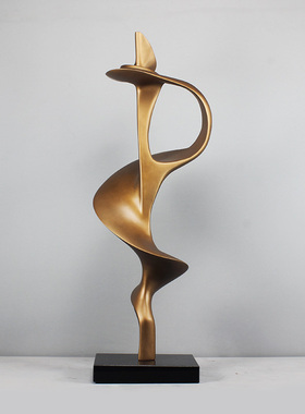 雕塑摆件现代抽象艺术品摆u设软装饰品玻璃钢样板房售楼处客厅摆