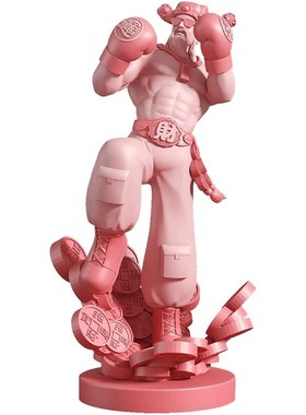 速发开业礼物肌肉财神爷摆件吧台前台收银台公司招财桌面小摆件工