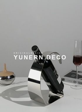 简约现代轻奢家居玄关柜酒柜红酒架酒具摆件餐厅T桌面创意软装饰