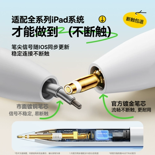 MUSTTRUE Конденсатор Печка Apple Pencil 2 -е поколение подходит для Apple iPad Stylus Tablet Air6/5 Magnetic зарядка Pro Stylus mini7/6 Плоская замена 10 -го поколения стилус Jima