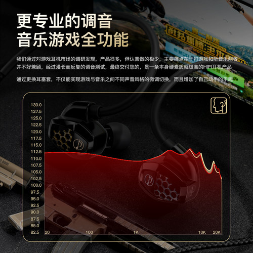 竹林鸟麒麟ZG1 电竞耳机有线入耳式手机电脑通用带麦耳塞游戏专用 - 图2