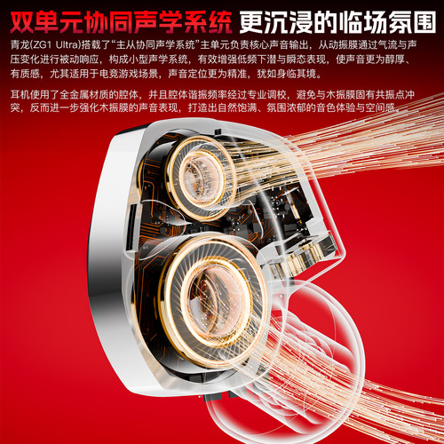 竹林鸟青龙ZG1 Ultra专业电竞入耳式有线游戏耳机电脑手机通用USB - 图1