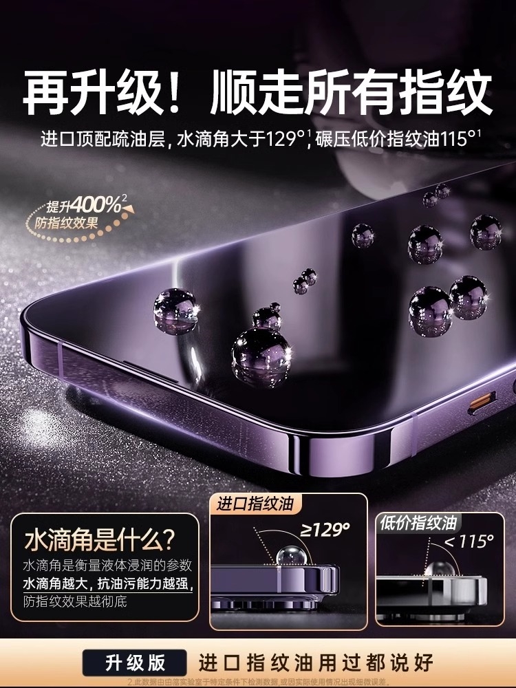 【AR护眼德国防窥】适用苹果15Promax防窥钢化膜iphone14pro防偷窥13手机膜Plus高清12全屏Pro防摔11贴膜