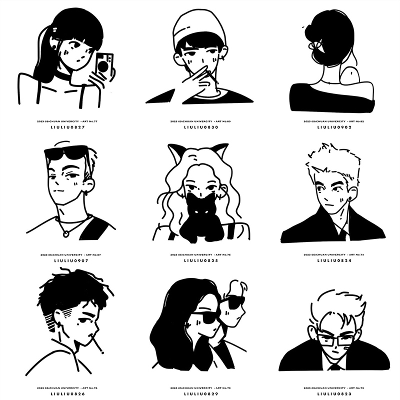 Q版手绘头像画卡通真人照片动漫人像简笔画头像定制情侣画约稿 - 图0