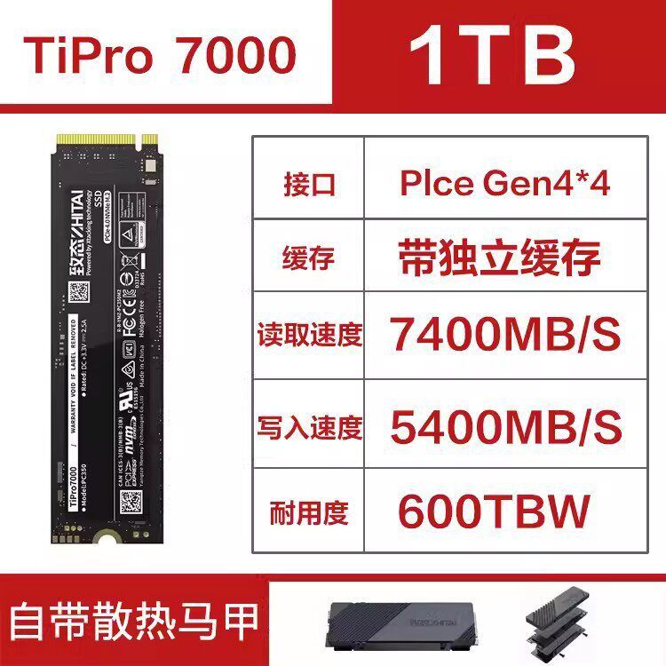 致态(ZhiTai)TiPro7000 1/2TB M2笔记本电脑ssd固态硬盘长江存储 - 图2