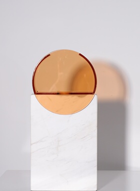 现代轻奢大理石花瓶高端是拒收样板间亚克力花器客厅玄关装饰品