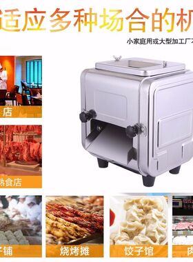 切肉机切片机切丝不锈钢千盛华萍电动商用切肉沫切菜多功能绞肉机