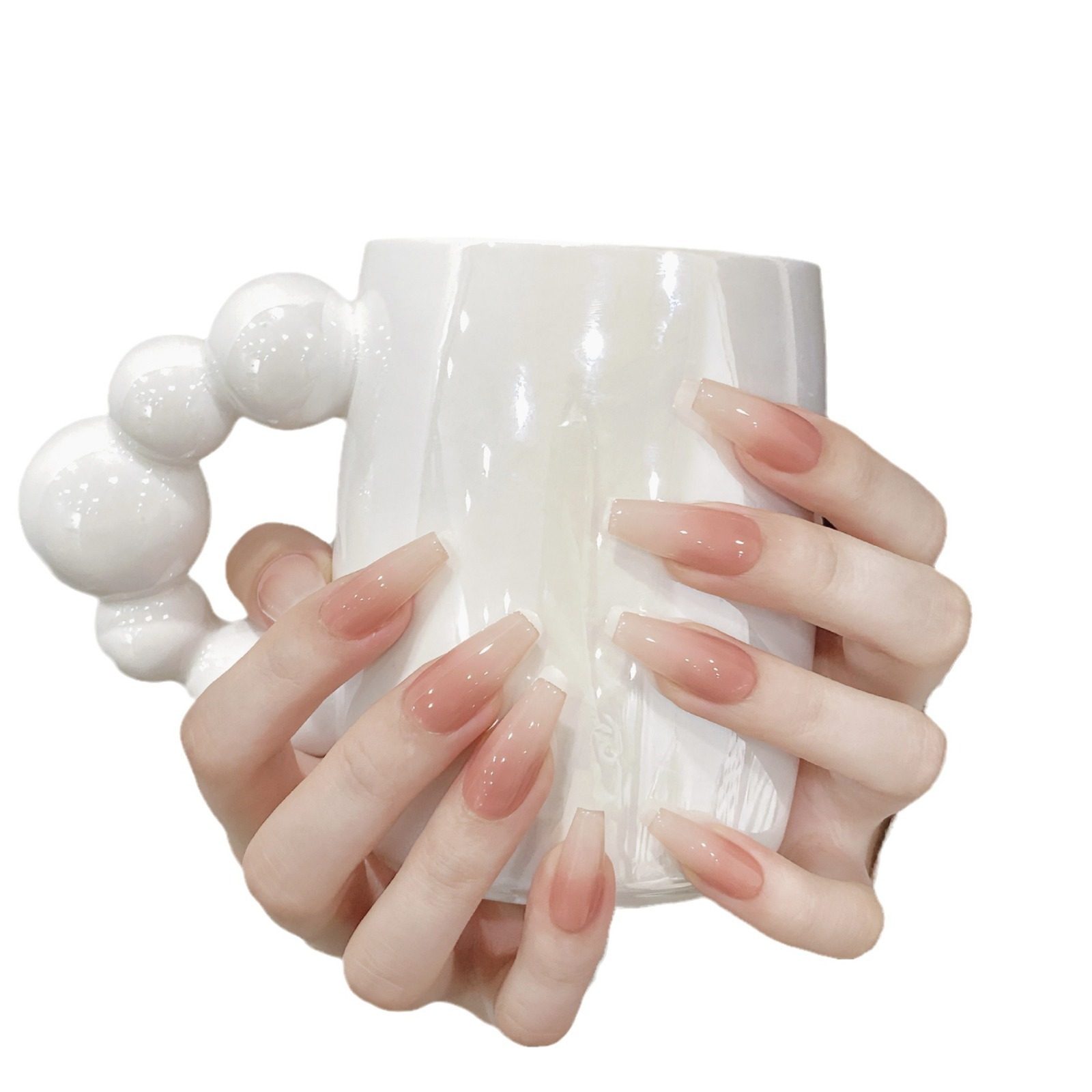 【魅甲原创】美甲穿戴甲贴片纯欲风显白水蜜桃腮红穿戴式美甲贴片,淘宝优惠券,粉丝福利购,淘宝优惠卷