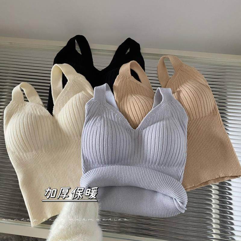 针织保暖吊带背心带胸垫加厚显瘦发热内搭打底毛衣秋冬上衣2024,淘宝优惠券,粉丝福利购,淘宝优惠卷