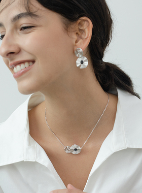 VEKE「圆满」黑玛瑙吊坠高级感简约小众颈链NC16112A