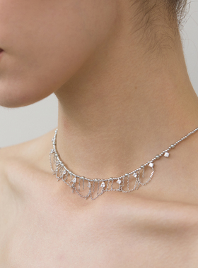 VEKE「涟漪」choker项链灵动镂空锁骨链高级设计感精致NC16155A