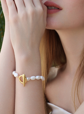 VEKE「时光礼记」巴洛克天然淡水珍珠轻奢手链 小众设计感礼盒装