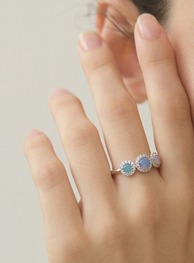 VEKE「海星湖」设计感时尚精致百搭锆石戒指SR08501B