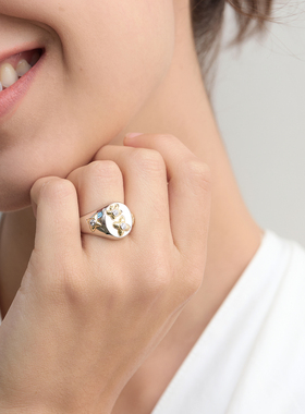 VEKE「花宇间」花朵戒指轻奢高级感简约时尚戒指女SR19884A