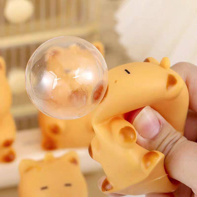 大号10厘米卡皮巴拉吐泡泡捏捏乐水豚卡通儿童玩具创意解压礼品,淘宝优惠券,粉丝福利购,淘宝优惠卷
