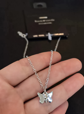 官网蝴蝶bm项链气质吊坠夏季