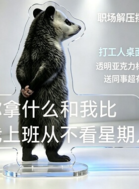 可爱治愈负鼠亚克力桌面立牌