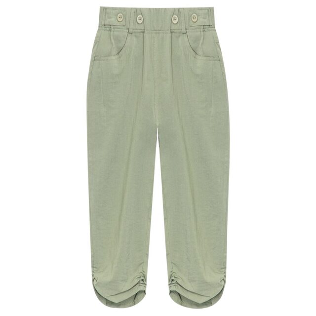 Ice silk cropped pants for women's thin 2025 summer new style loose slimming Harun cotton linen casual small foot pants
