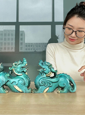 纯铜貔貅摆件玄关客厅招财