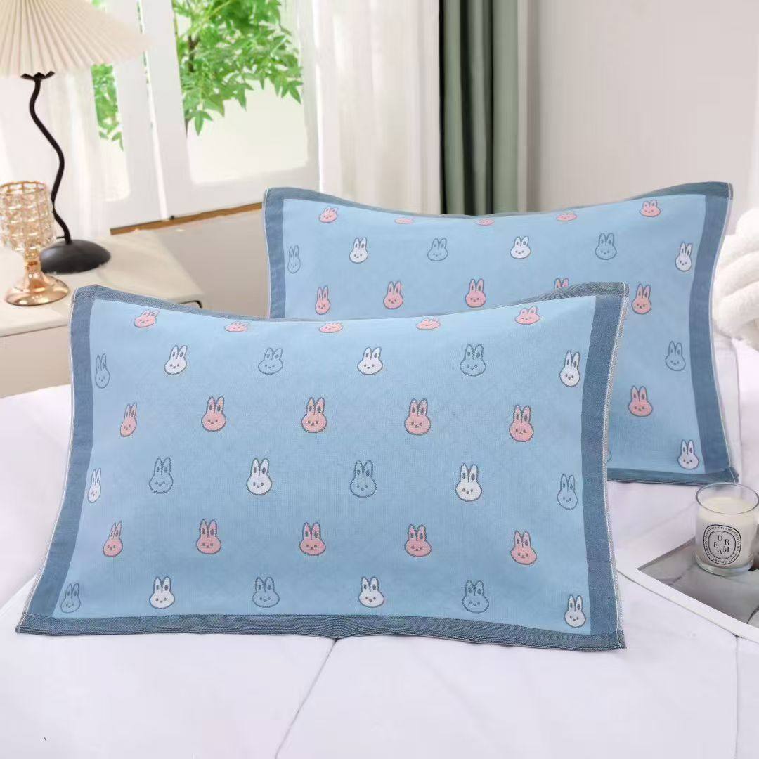 中号儿童纯棉纱布枕巾一对45*65柔软亲肤成人通用幼儿园枕头巾,淘宝优惠券,粉丝福利购,淘宝优惠卷