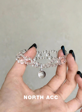 NORTHACC新中式冰透人造琉璃串珠手链清冷感小众简约高级感手饰