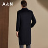 AntonNeal mulberry silk wool coat men's long coat