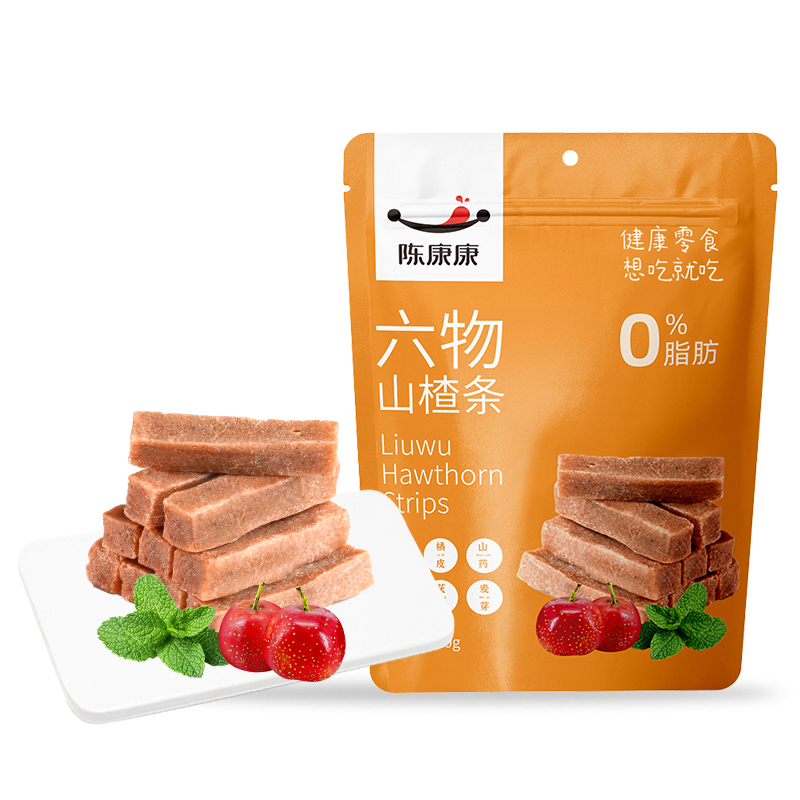 【拍1发3】陈康康六物山桑葚楂条零食小吃开胃鲜果蜜饯陈皮120g_零食_坚果_特产