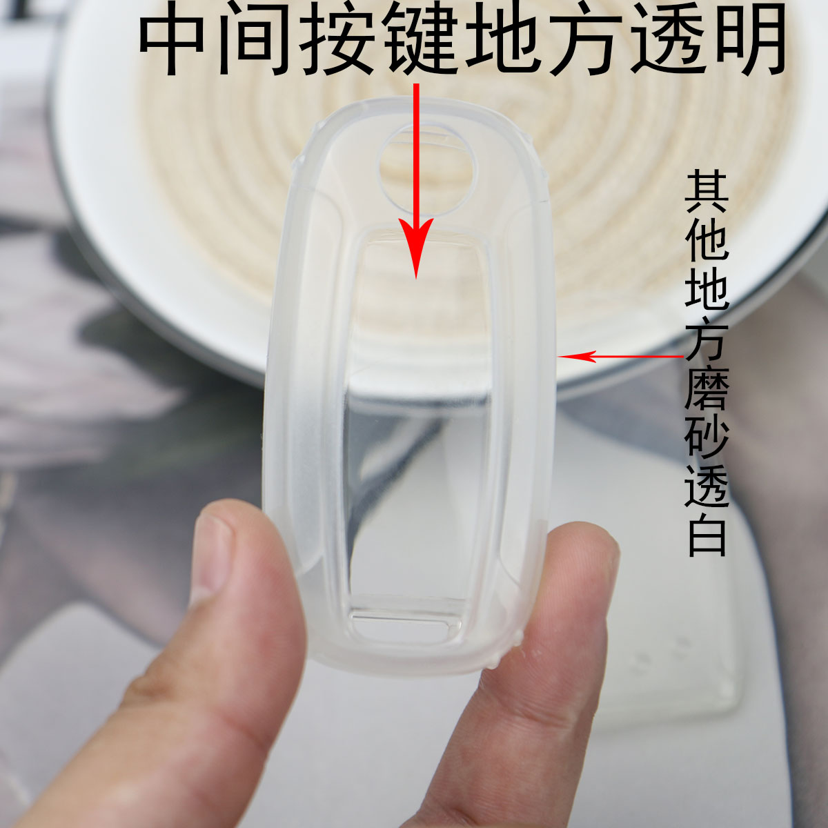 适用东风启辰t90钥匙套D60专用t70装饰t60车用钥匙包男女透明软壳-图1