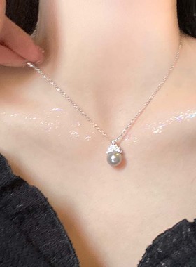 冰雪皇冠珍珠项链女奢华贵气感