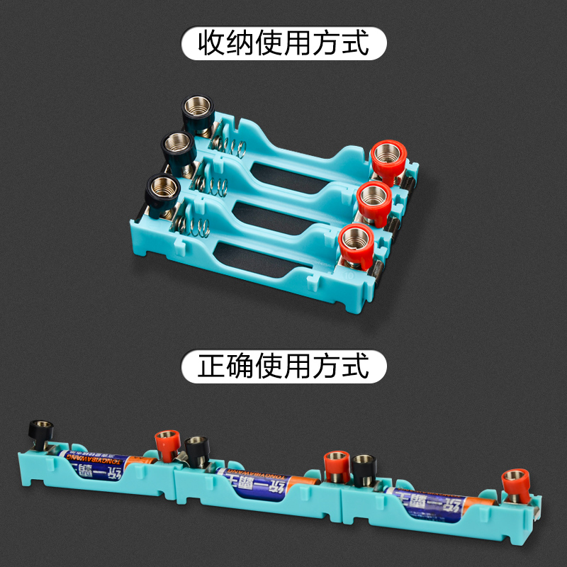 物理实验器材配件初中电学实验单刀开关双掷开关电压表电压表小灯泡灯座电阻滑动变阻器导线串并联电路电池盒 - 图1