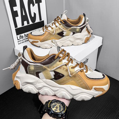 暴力熊官方正品新款休闲透气男鞋情侣时尚轻奢老爹鞋女潮鞋B1010 - 图2