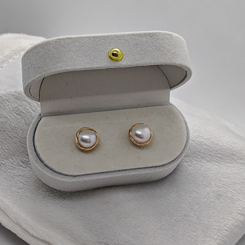 汇水珠宝天然淡水珍珠鸟巢款耳钉董卿同款S925银镀14K金耳环铜线,淘宝优惠券,粉丝福利购,淘宝优惠卷