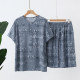 ຜູ້ຊາຍ Summer Cotton Silk Short Sleeve Suit Lounge Suit